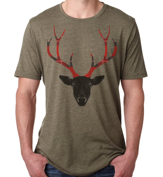 Deer shirt Antlers shirt Men's t-shirt Graphic Tee