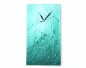 Unique WALL CLOCK, Art wall clock, aqua clock, Wood wall clock, under water, sea home decor, beach decor, turquoise clock