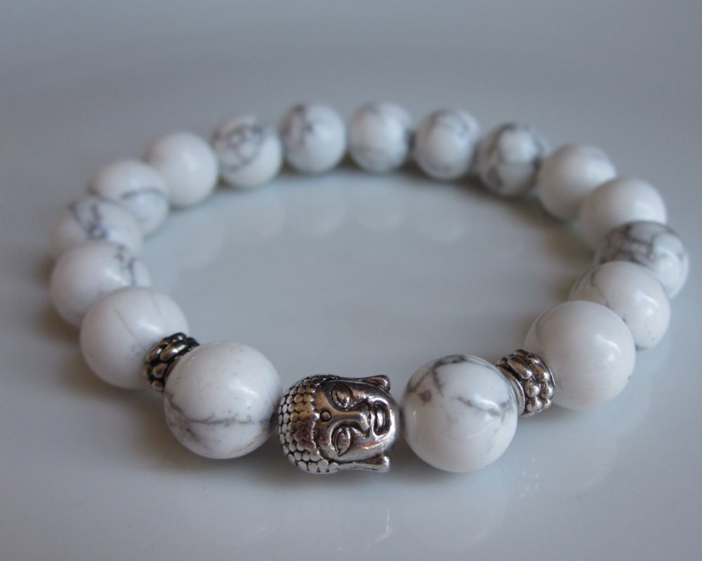 Mens beaded bracelet mens bracelet white bracelet bracelets