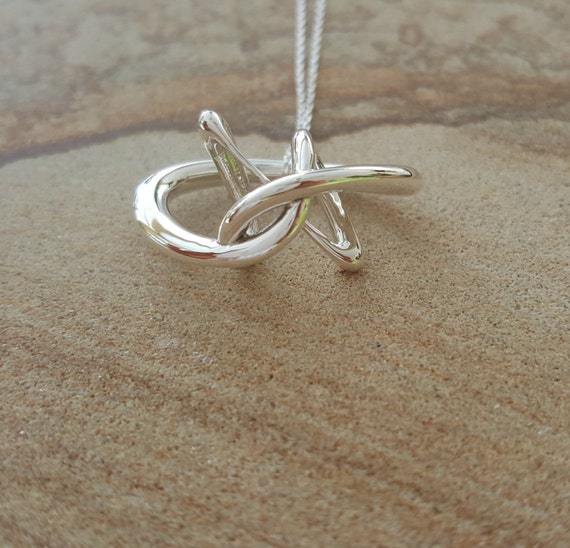 3d Music Necklace - "Orbital" - Original Sterling Silver Pendant - Fifth Octave Harmony - Techniflow Soundstill Series