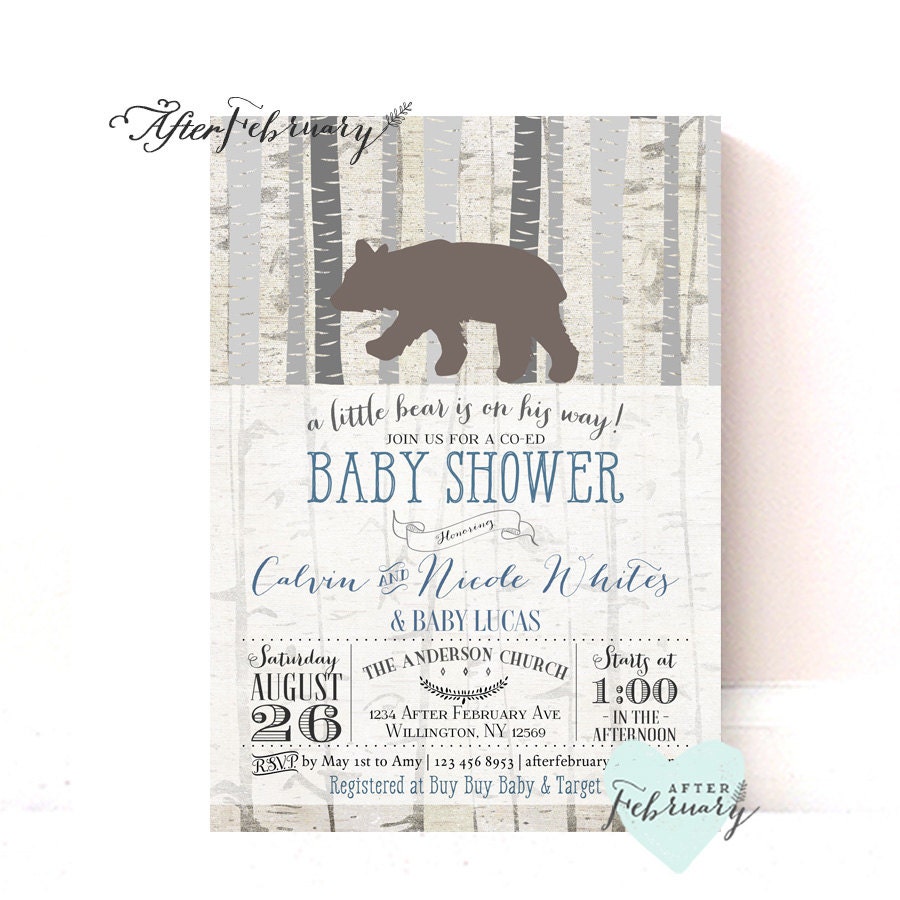 Bear Baby Shower Invitations 5