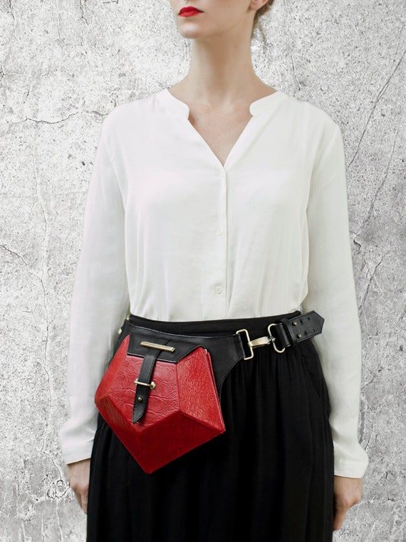 Items similar to PENTAGONE - Leather Bum Bag | When high-end style ...