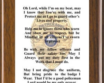 Policeman's prayer | Etsy