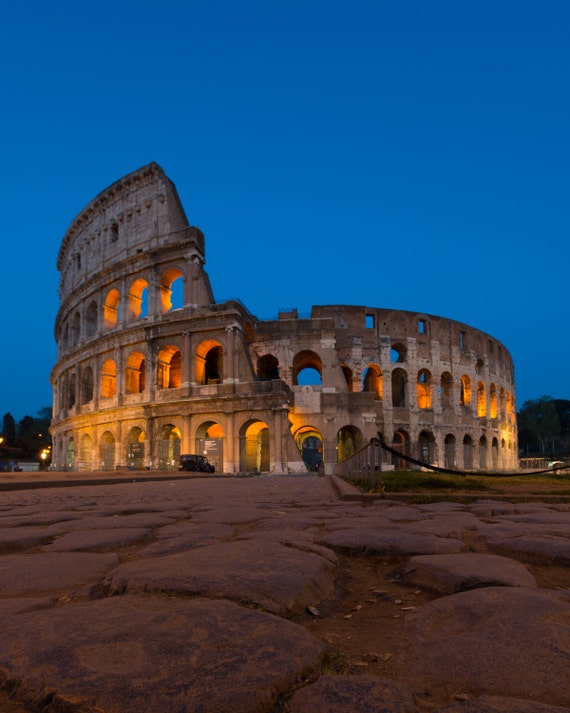 Items similar to Italy Photography, Colosseum at Sunrise, Rome ...