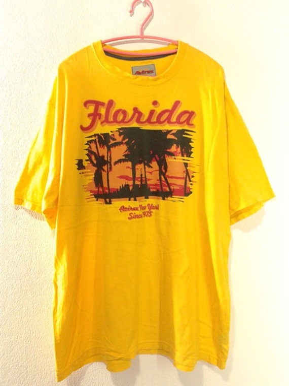 Vintage 90s Avirex New York Florida graphic tee shirt summer