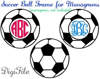 Soccer Frame for Monograms SVG, DXF, EPS, for Cricut Design Space, Silhouette, Sure Cuts A Lot, Makes the Cut, Vinyl Cutters