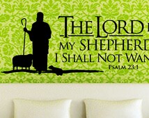 Popular items for lord is my shepherd on Etsy