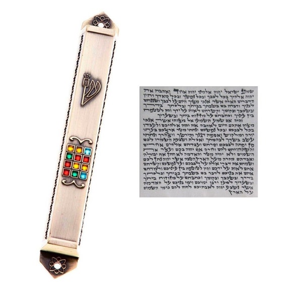 Big Mezuzah With Kosher Hand Made 7 cm Mezuzah Scroll klaf