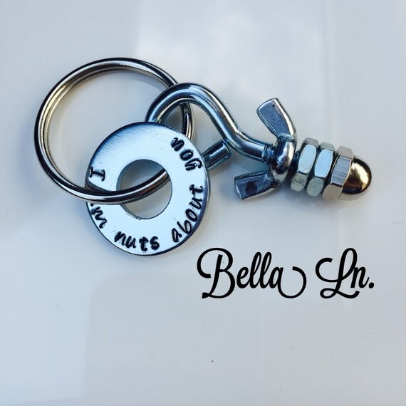 Nuts about you keychain hardware keychain