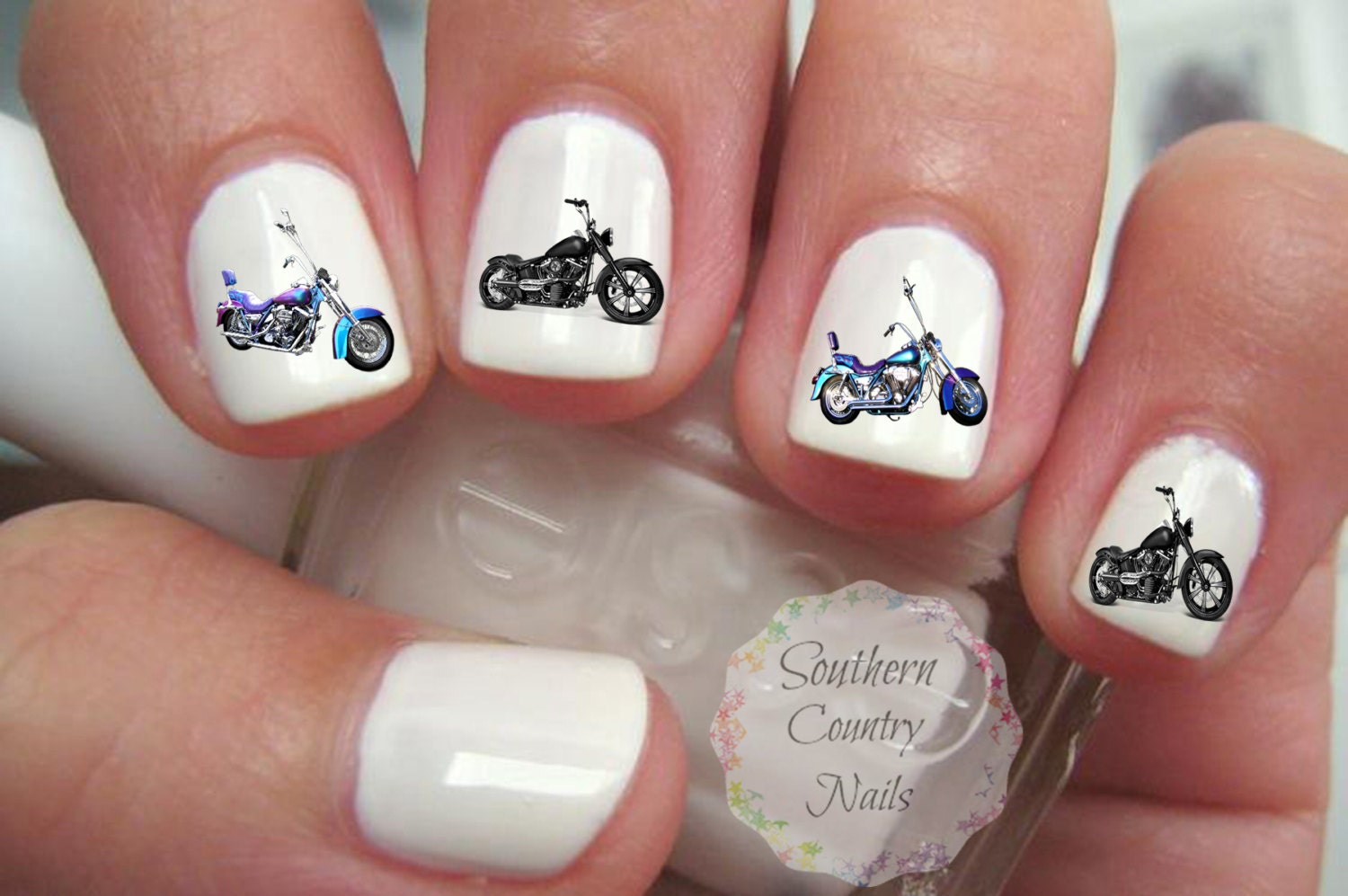 Motorcycle Nail Art Decals