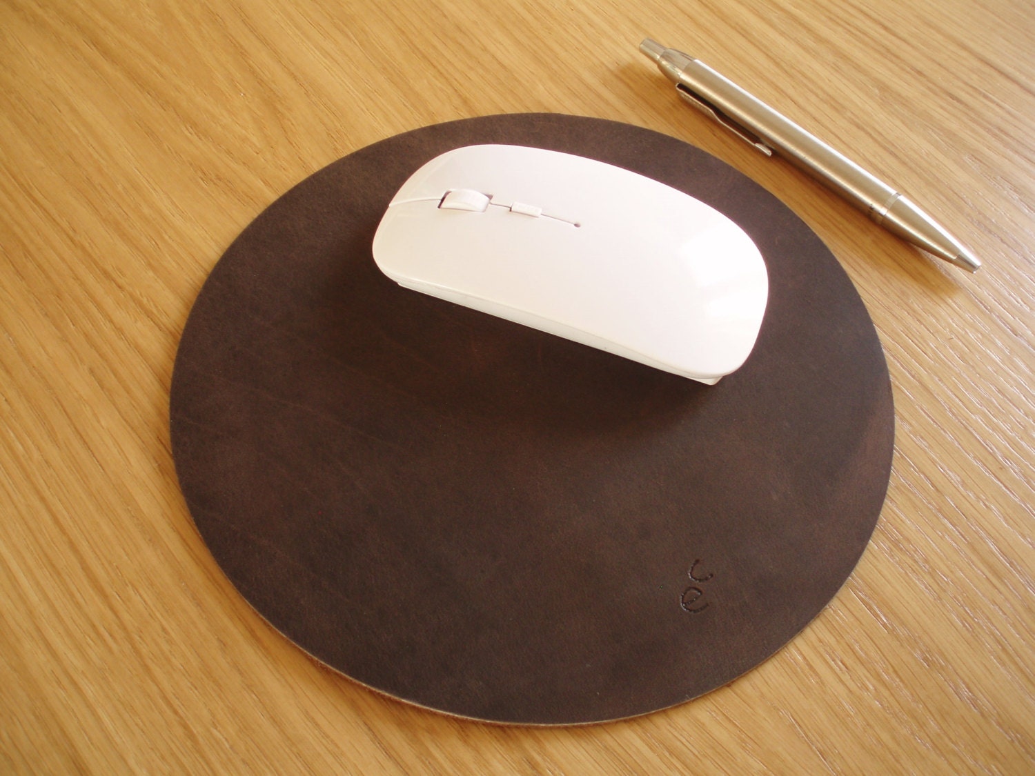Leather mousepad mouse pad circular leather mouse pad round