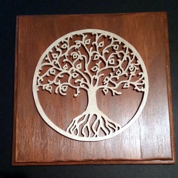 Tree Of Life Scroll Saw with Plaque