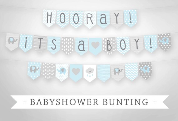 Premium Printable Bunting Baby Shower Bunting Banner
