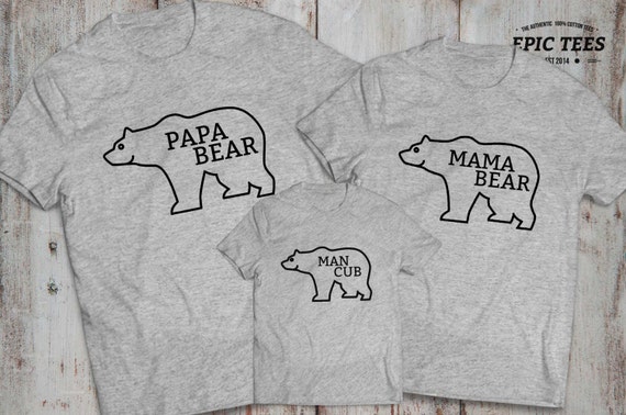 papa bear and mama bear shirts