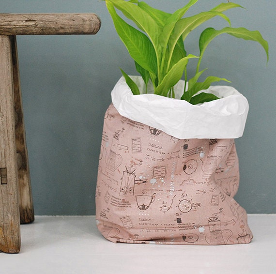 Washable Kraft paper bag / Washable Paper Basket / Plant