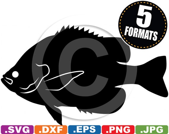 Download Bluegill Fish Clip Art Image svg & dxf cutting files for