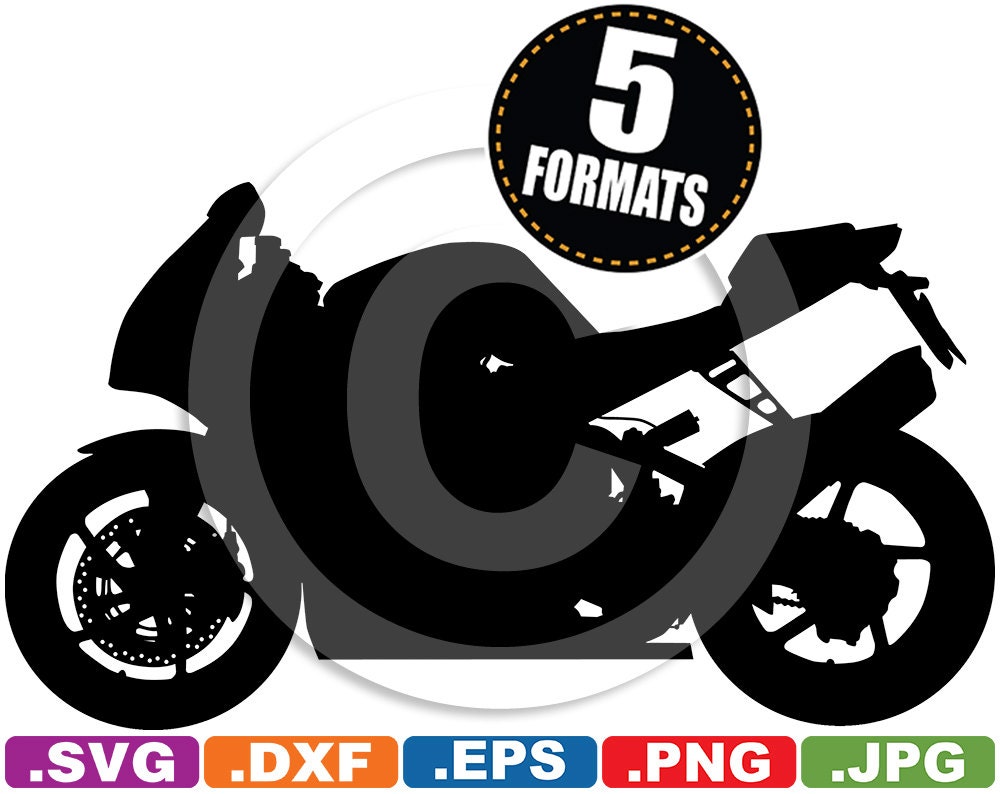 Download Sport Bike Clip Art Image svg & dxf cutting files for Cricut