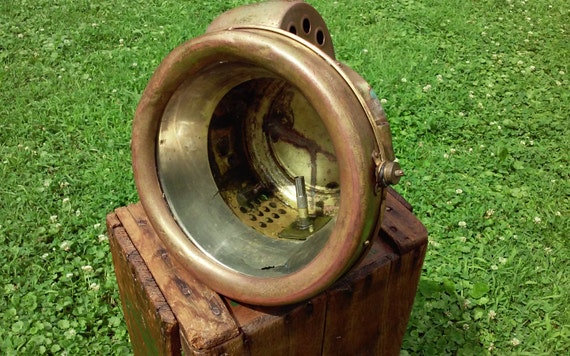 Antique Brass Gas headlight Acetylene light Gaslight from 1908