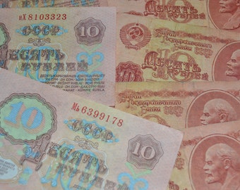 USSR Ruble Russian soviet era banknote, Soviet paper money, Soviet Union Ruble, Lenin, Vintage Money, USSR Collectable, Interior Décor, СССР
