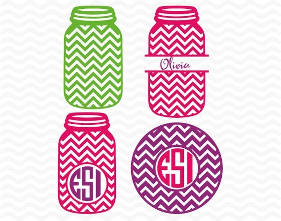 Download Mason Jars scg cutting filew - Chevron pattern & Circle ...