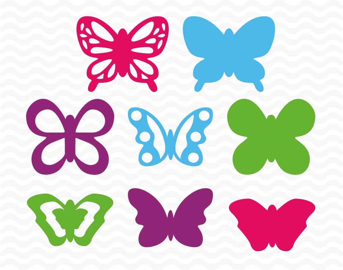 Butterfly designs cutting files SVG DXF EPS by ESIdesignsdigital