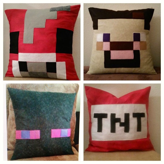 Minecraft Inspired Stuffed Pillows by CreativeGal23 on Etsy