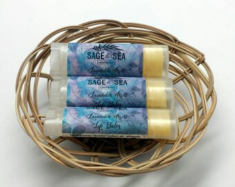 Natural Lip Balm - Lavender Mint Lip Balm - Natural Chapstick - Moisturizing Lip Balm - Natural Lip Care