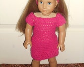 American girl doll crocheted dress