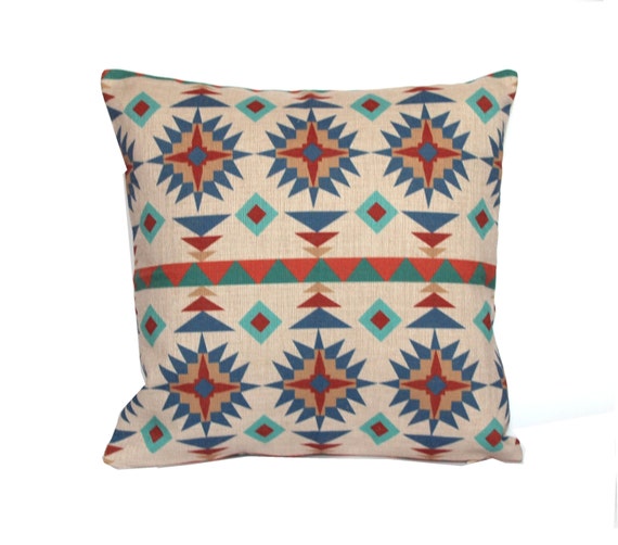 Tribal throw pillow cover 18x18 Aztec decorative by jorgestudio