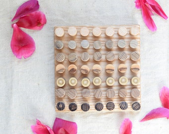 Peg Board Game/ Montessori Toys/ Wooden Game/ Educational Toy/ Montessori Game/ Pegs and Board