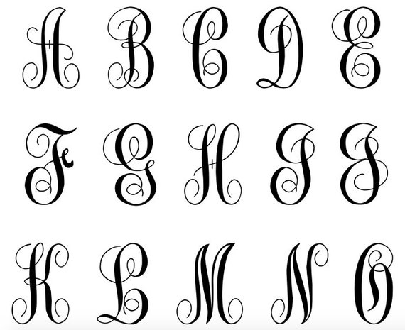 Download Interlocking Vine monogram svg font alphabet instant ...