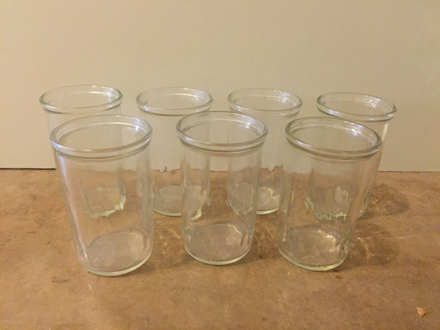 Vintage Jelly Jar Juice Glasses Small Drinking by kelandmel