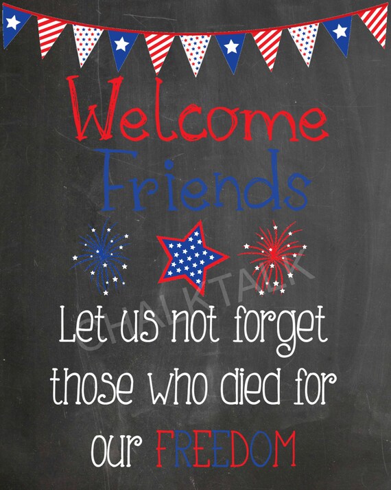 Items similar to Patriotic Chalkboard 4th Of July Chalkboard
