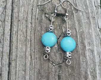 handcrafted turquoise earrings