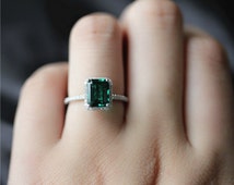 Wedding ring to fit emerald cut