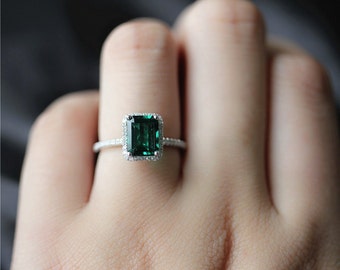 Simple gemstone engagement rings