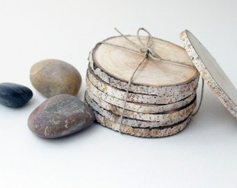 Set of 4 Aspen Coasters, Reclaimed Aspen Coasters, wood slices, wood coasters, reclaimed aspen coasters, set of 4 coasters