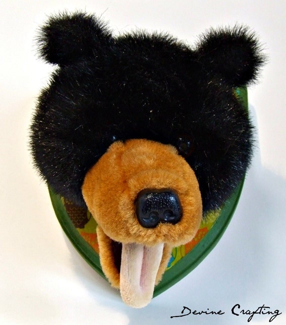 stuffed bear head