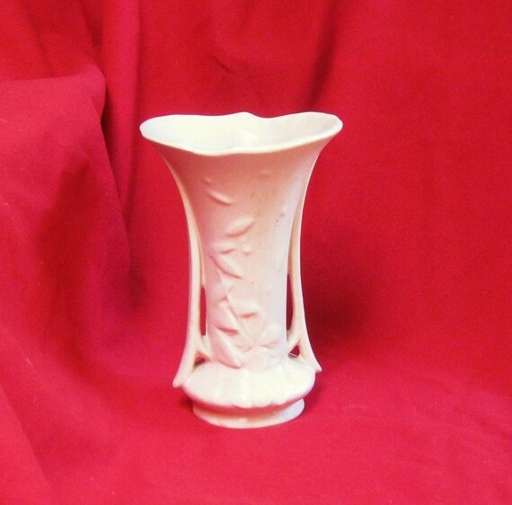 PINK McCOY vase art DECO vase matte pink vase floral