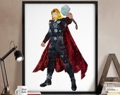 Thor print, Thor poster, Avengers poster, Superhero posters, Marvel print, Art, Hero Illustration, Abstract, Wall art, Artwork, Comic poster Thor print, Thor poster, Avengers poster, Superhero posters, Marvel print, Art, Hero Illustration, Abstract, Wall art, Artwork, Comic poster
