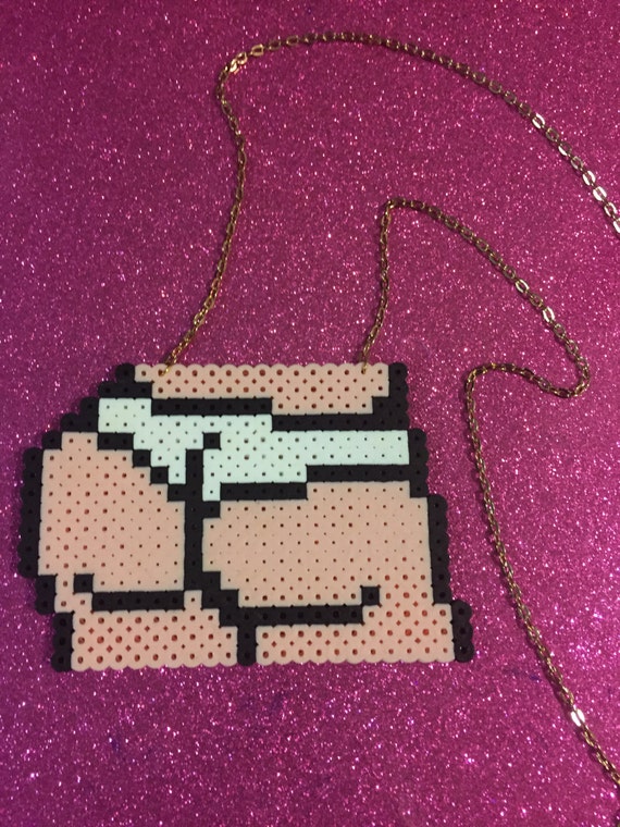 Items Similar To Handmade Rave Booty Perler Necklace Free Bracelet