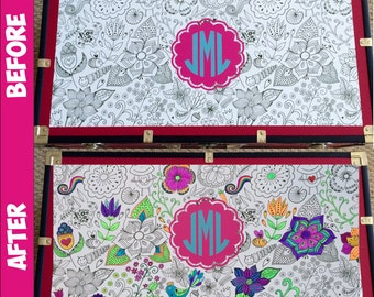 Color Your Own Custom Camp Trunk Personalized Summer Camp Footlocker