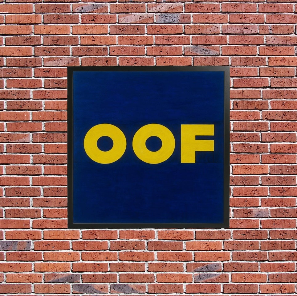 Edward Ruscha Oof Pop Art Poster Modern by MarksVintagePosters