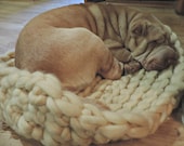 Dog Bed, Chunky Dog Bed, Wool Dog Bed, Dog mat, Large Dog Bet, Pet bed