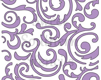 Fancy Scroll Stencil