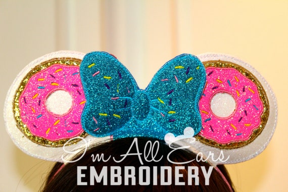 Donut Disney Inspired Custom Mouse Ears by ImAllEarsEmbroidery