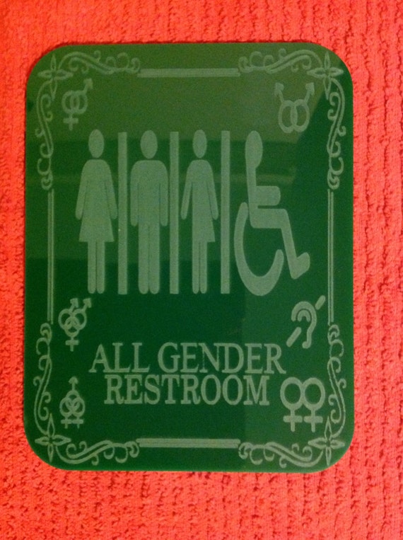 All Gender Restroom Sign Design Engraved Sex By Matthewcraft1212