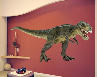 Dinosaur Wall Decal Dinosaur Wall Mural Kids Jurassic Wall Decal T Rex Wall Mural, Dinosaur for Kids Room, Tyrannosaurus Rex Wall Mural, c94
