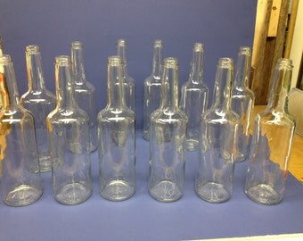 12 Wine Bottles Barmixer Clear Wedding Bottles 750 ML for Home Brew, Crafting, Parties, Bottle Trees, Vases, Painting, Lighting, Mixing