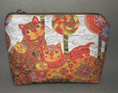 Eco - leather printed cats bag Bags purses Bath accessories Coin Purses money pouch Unique cosmetic cases Accessory bag Toiletries bag